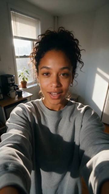 Day in the life vlog cut across five phone clips with burned captions